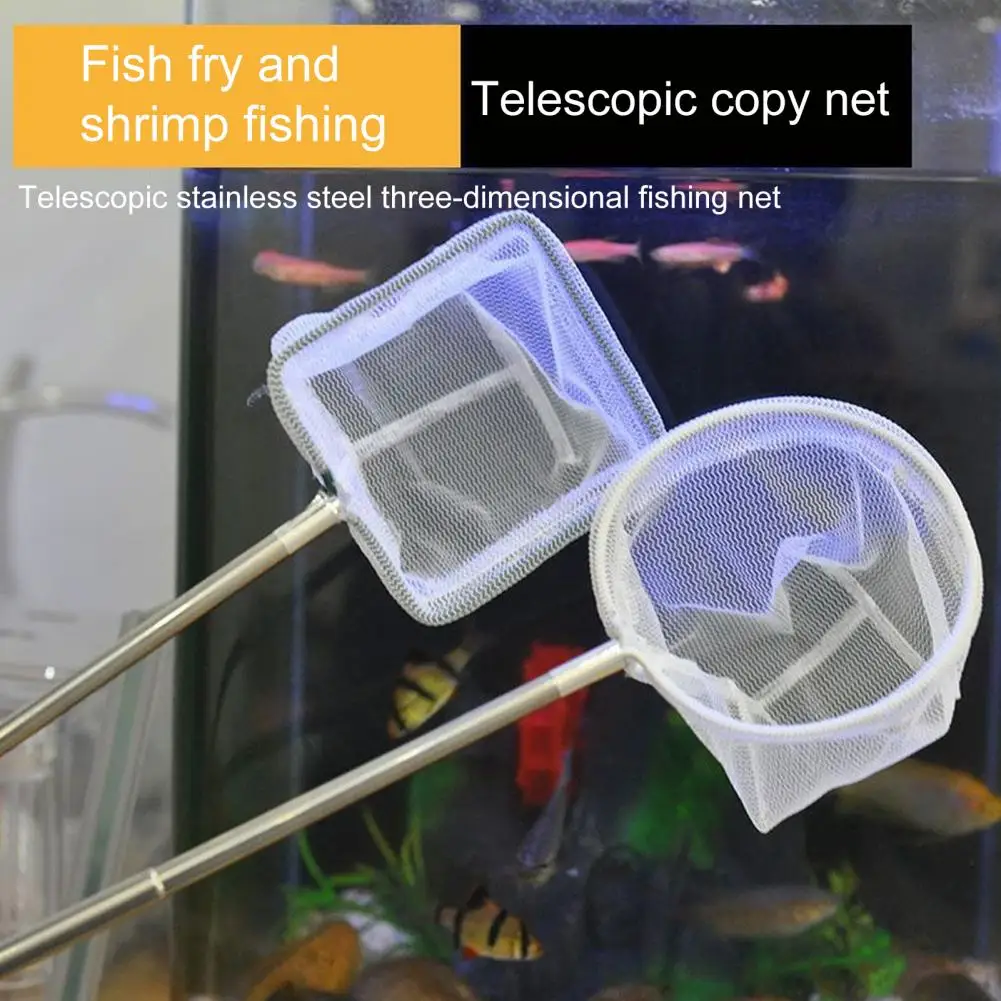 Red de pesca con mango telescópico, red de pesca de varias longitudes, red de pesca telescópica duradera y Flexible para acuarios domésticos, larga para facilitar - imagen 5