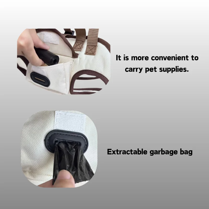 Arnés de elevación para perros a la moda, bolsa transportadora para mascotas, mochila de tracción multifuncional transpirable portátil para exteriores, portabebés para perros