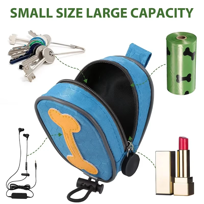 Soporte para bolsas de caca de perro a la moda, se adapta a cualquier correa para perro, bolsa dispensadora duradera de gran capacidad para caca de mascotas, contenedor, bolsa de entrenamiento - imagen 2