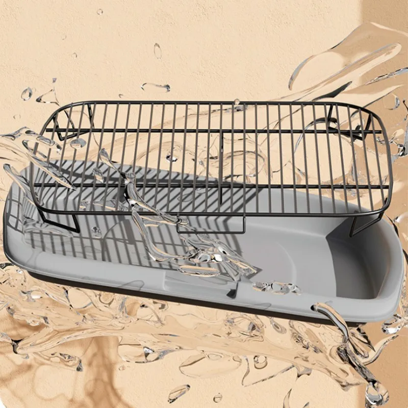 Caja de arena de acero inoxidable para perros grandes, herramientas de limpieza, lavable, inodoro para entrenamiento de cachorros - imagen 2