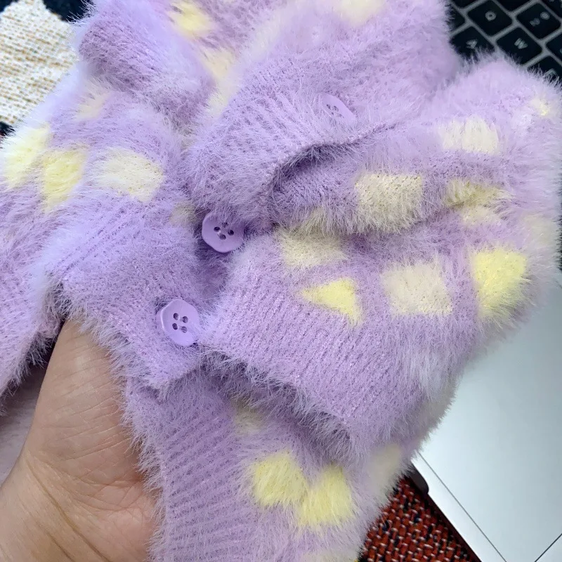 Suéter de punto a cuadros para perros, suéter de felpa de peluche, abrigo Schnauzer para gatos, ropa para cachorros pequeños, Otoño/Invierno - imagen 4