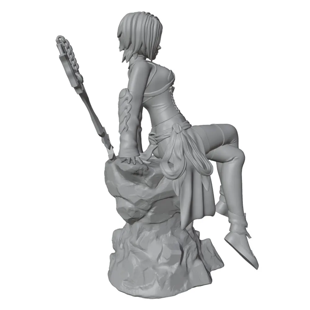 Miniatura anime impresa en 3D sin montar ni pintar para decorar - imagen 5