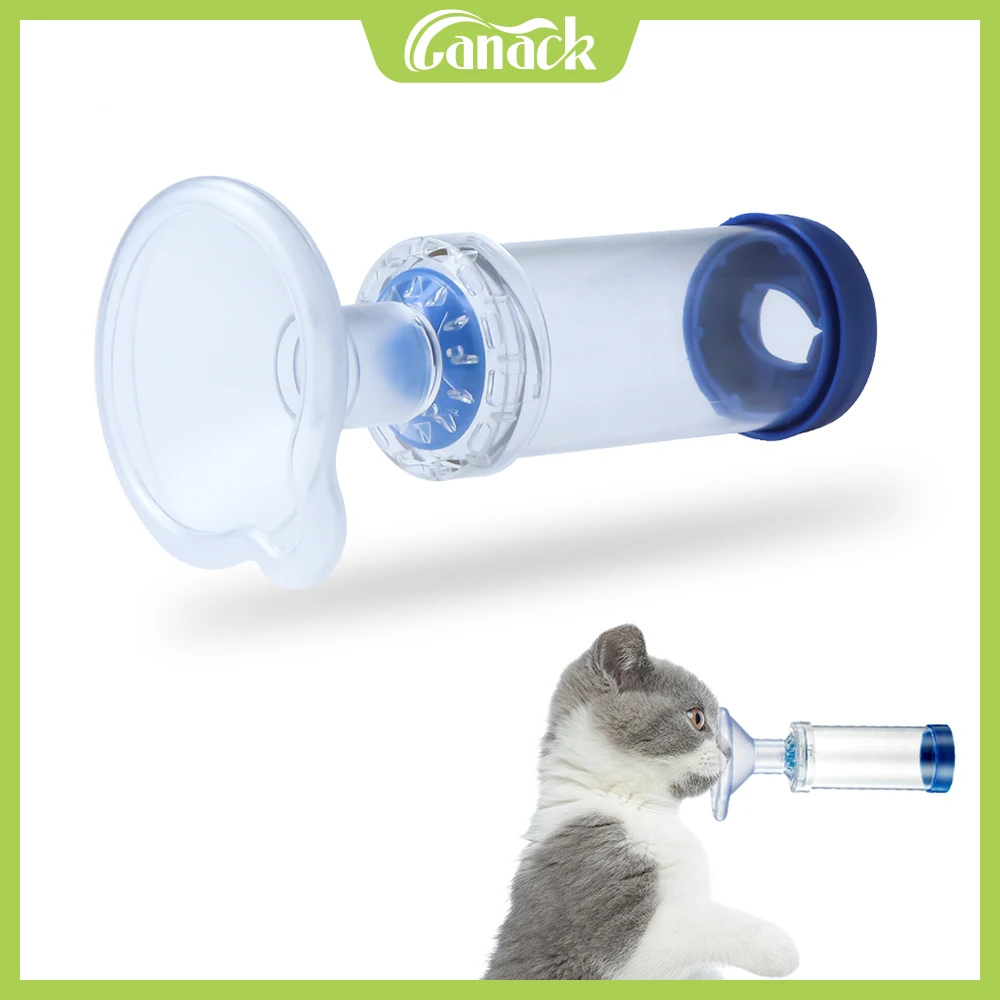 Cámara de aerosol para mascotas con máscara médica PVC y diseño portátil