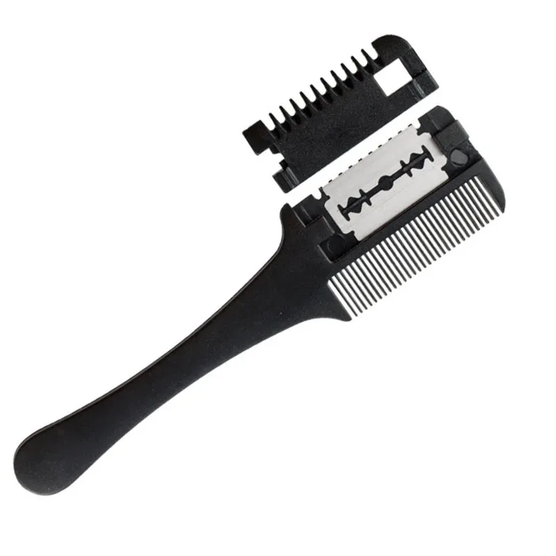 Peines para peluquero, peine profesional para adelgazar el cabello, peine para corte de pelo con hoja de afeitar, accesorios de peluquería - imagen 5