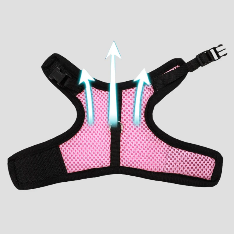 Arnés de malla transpirable con correa para hurones y conejos - imagen 4