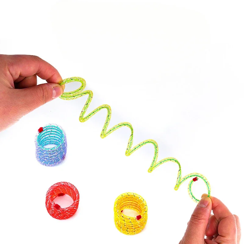 Resortes en espiral Para Gatos, Juguetes interactivos de primavera, coloridos, suministros Para mascotas - imagen 4