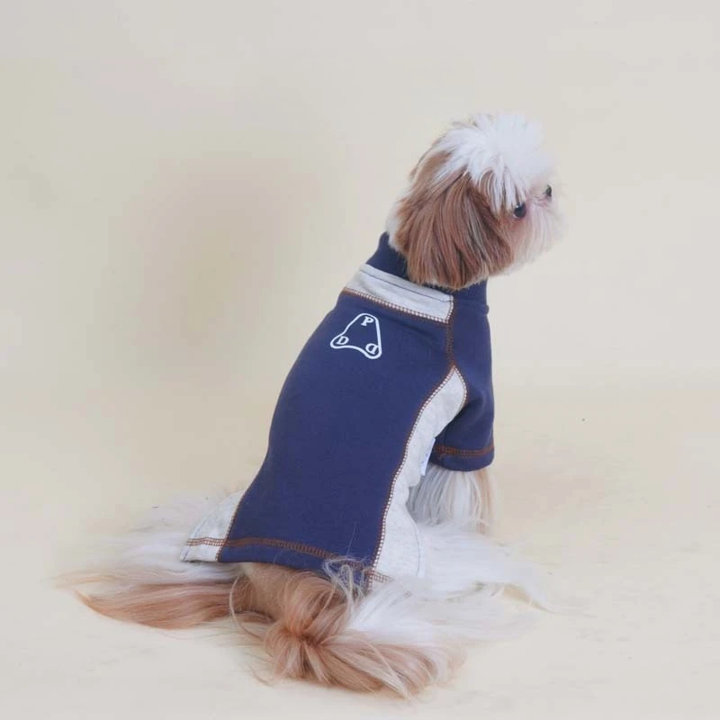 Pet Autumn and Winter Color Blocking Patchwork Sweatshirt Schnauzer Teddy Base Shirt Cute T-shirt Dog Clothes for Small Dogs