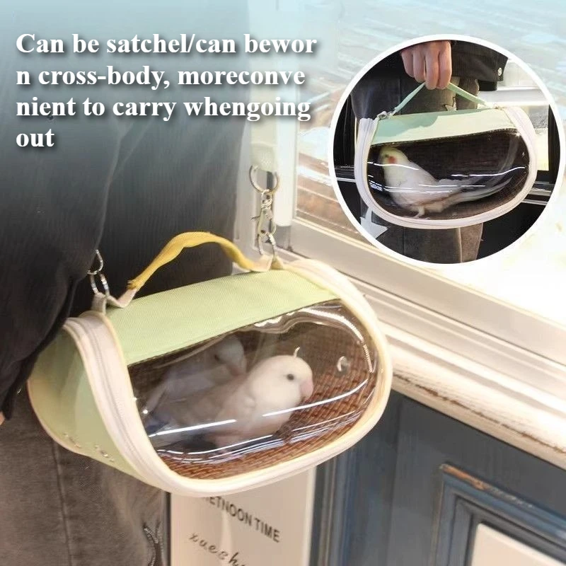 Bolsa de viaje cruzada para mascotas pequeñas, bolso portátil plegable, bonito y transpirable, accesorios para productos para salir de hámster y pájaros - imagen 2