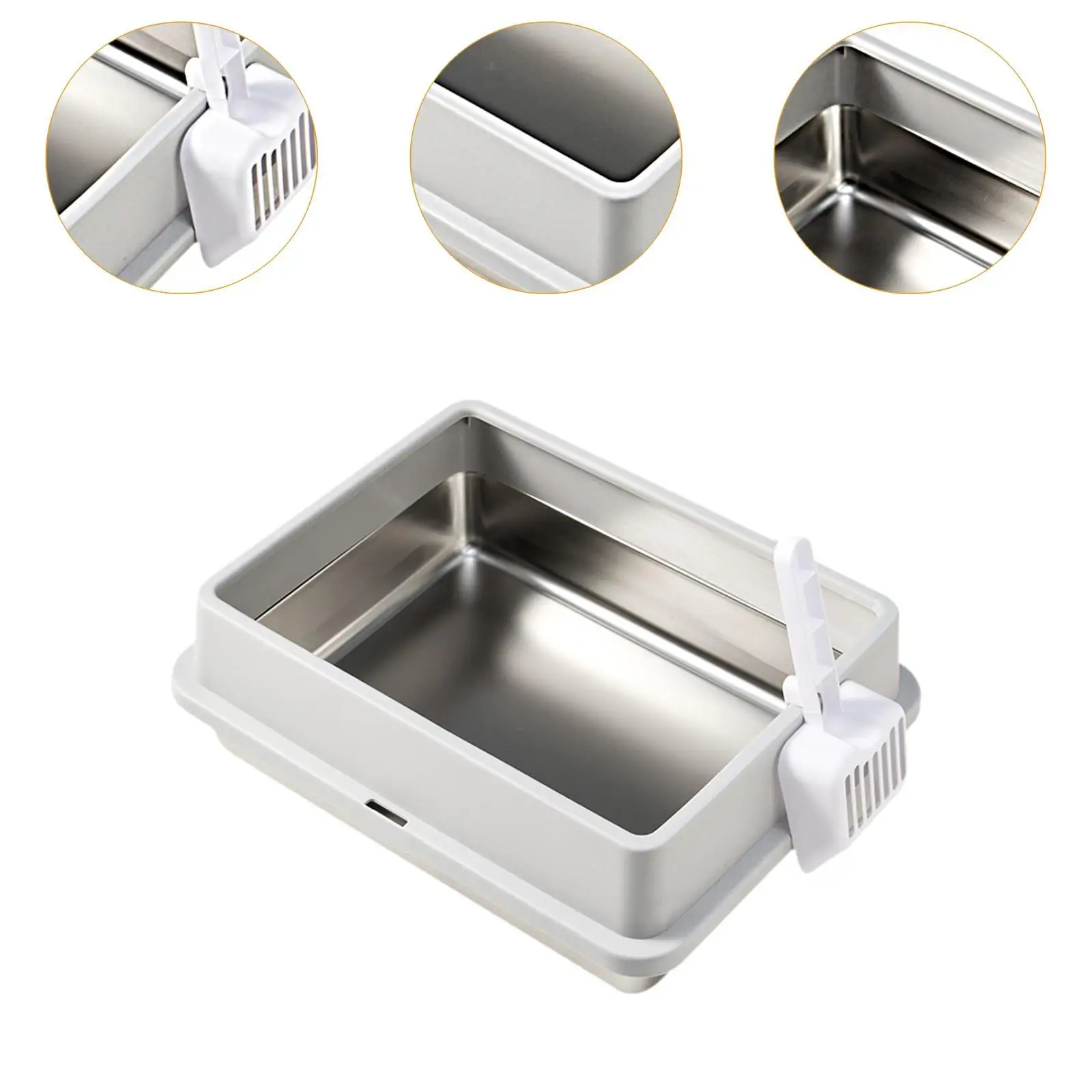 Cat Litter Box Pet Bedpan Cat Sand Box Container Open Top Cat Litter Tray for Indoor Cats