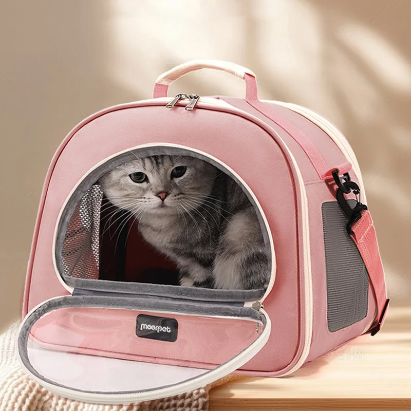 Bolsa transportadora portátil para gatos, transportador transpirable para perros pequeños, gatos, viaje al aire libre, bolso de hombro para gatos, traje para gatos de 6kg - imagen 4