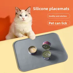 Ventosa grande para mascotas, estera antideslizante de silicona para cuencos, estera para comer para perros, mantel Individual antiderrames para gatos y perros, productos para mascotas