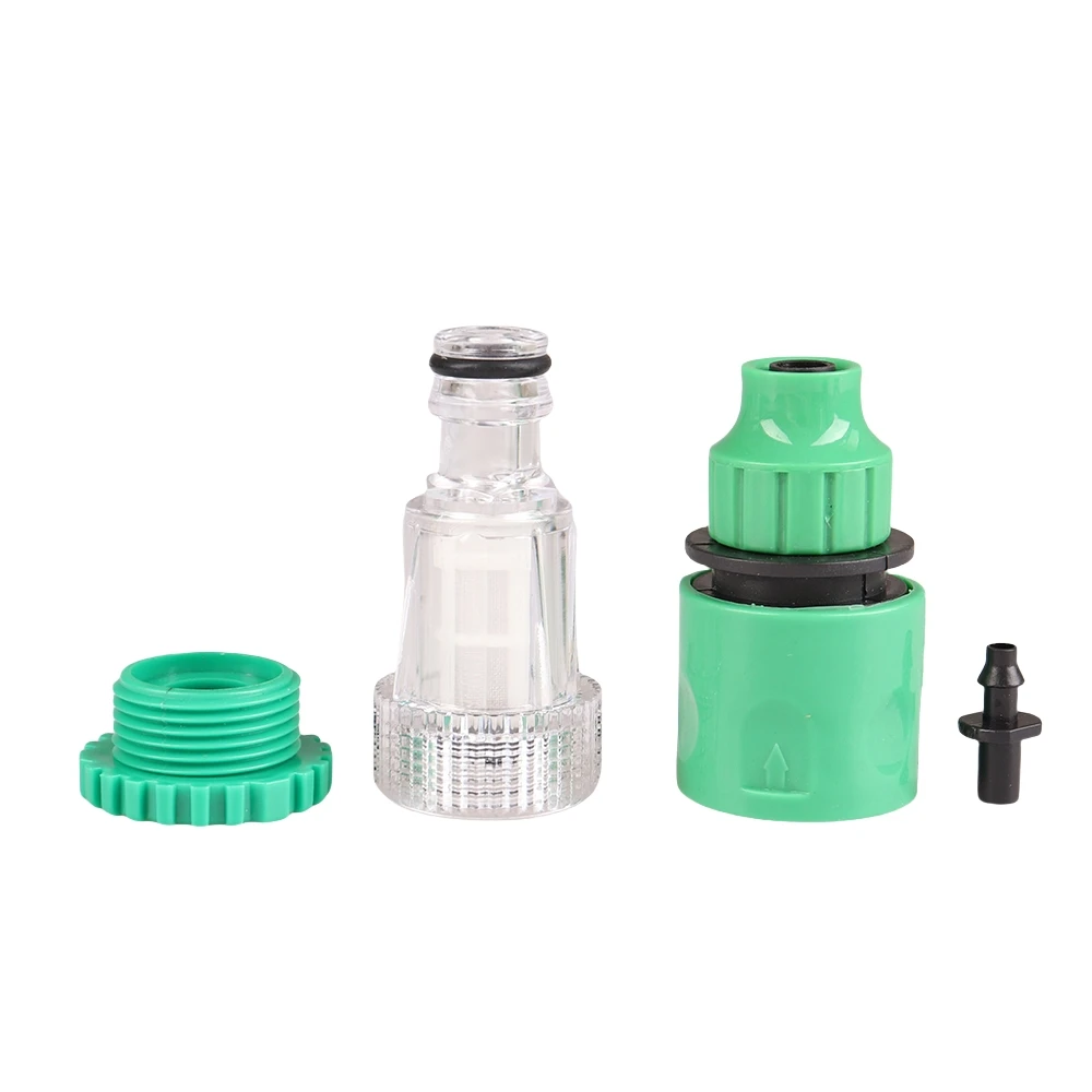 Conector rápido de rosca, adaptador de riego de jardín, junta transparente de agua para lavado de coches con filtro, adaptador de agua - imagen 4