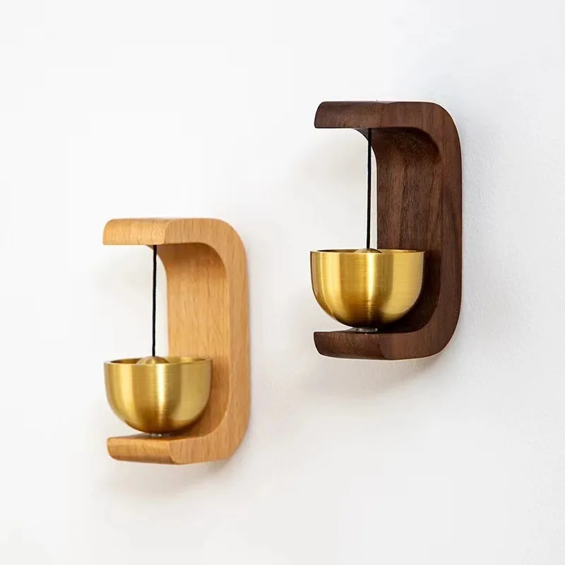 Campana de puerta inalámbrica, campanilla de viento de madera, Timbre de puerta de entrada, campana de viento decorativa para la apertura del hogar, decoración del hogar - imagen 5