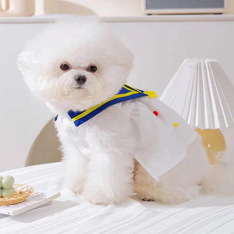 Bonita falda de princesa de verano, ropa para perros, vestido dulce para perros, ropa para gatos, estampado pequeño, bonito y fino, para primavera y verano, Chihuahua - imagen 5