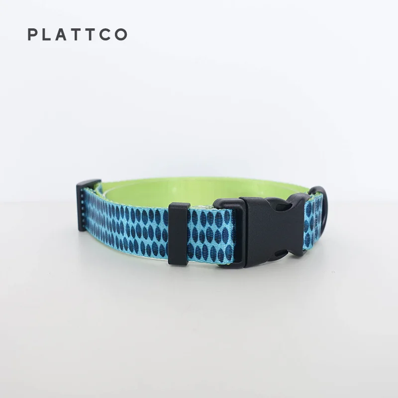 PLATTCO color del conjunto de correa de collar de pajarita para mascotas nuevo collar de perro de tinta verde personalizado comercio exterior 5 tamaños PDC320 - imagen 5