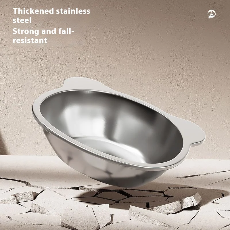 Soporte saludable para cuencos para mascotas de acero inoxidable, alimentador elevado ecológico, fácil de limpiar, soporte duradero para el cuello, diseño antiderrames