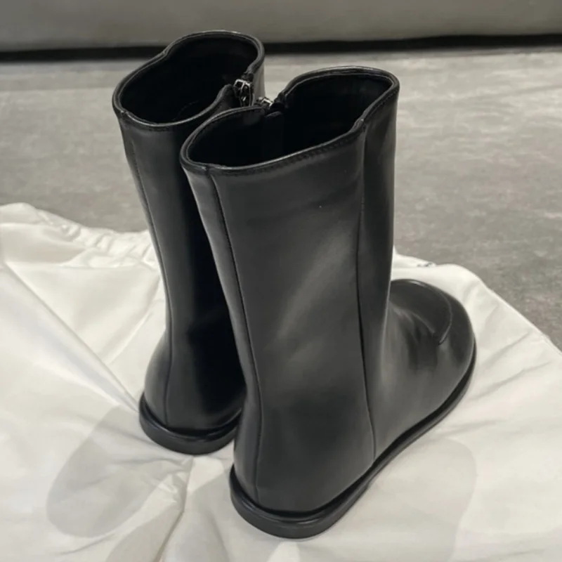 Botines 2025 invierno nuevo punta redonda cómodos pantalón corto Casual botas moda mujer botas de caballero - imagen 4