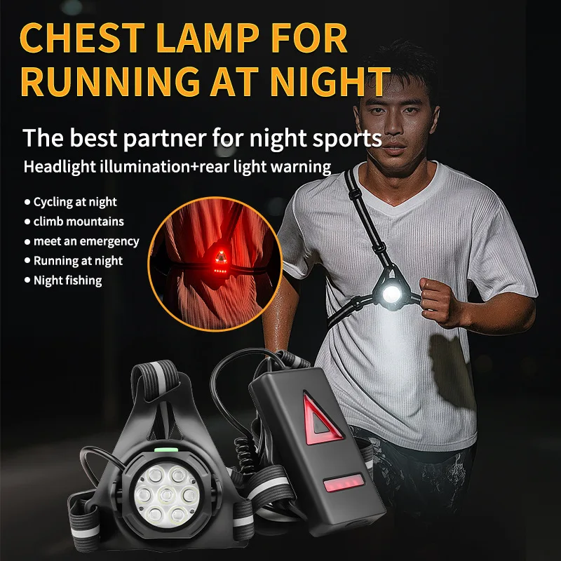 Luces LED rojas recargables para correr y ciclismo de perros - imagen 3