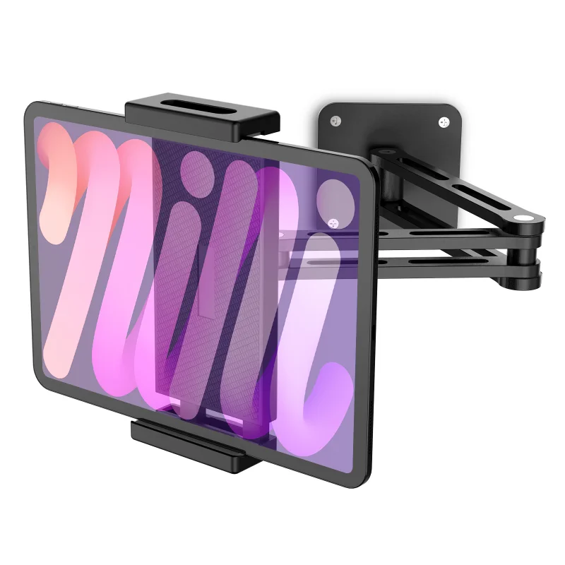 Soporte de pared para tableta, soporte para tableta con rotación de 360 grados, Base resistente, montado en la pared para cocina, Compatible con IPad/iPhone/todos 4-12,9 pulgadas - imagen 2