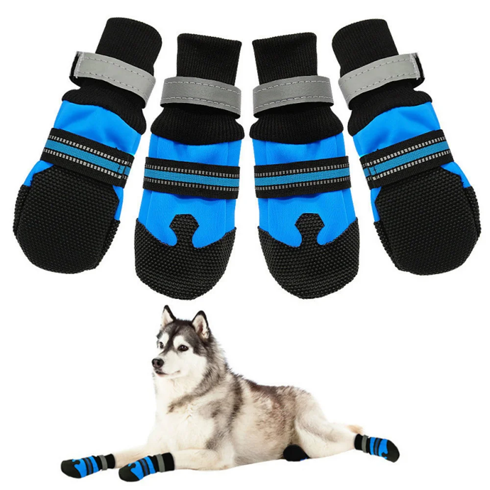 Botas de invierno para perros grandes impermeables antideslizantes