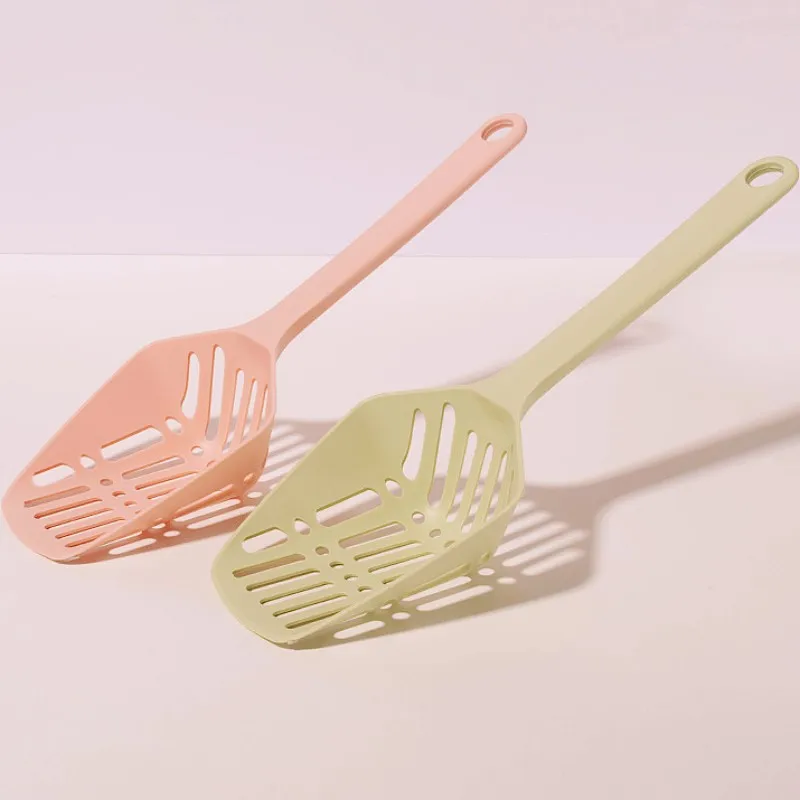 Pala para arena para gatos, pala para arena con mango largo, pala para arena colgante para gatos, limpieza de inodoro, pala para gatos con agujero grande, productos para mascotas - imagen 4