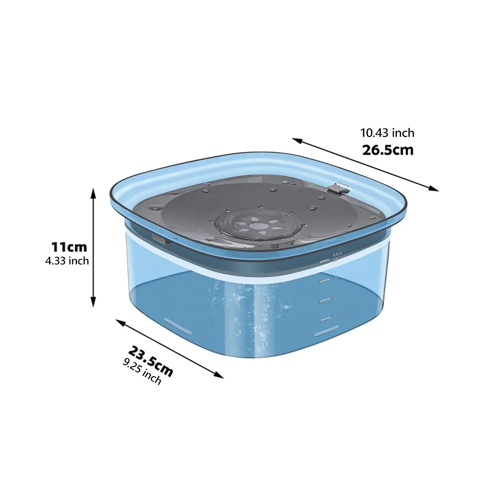 XL Pet Water Bowl - Spill-Resistant Drinking Dish for Large Pets