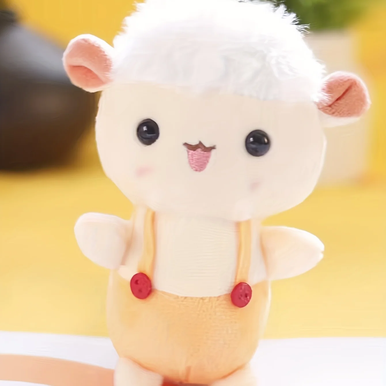 Juguete de peluche de dientes de molienda para mascotas, juguete masticable duradero para perros, suministro interactivo, diseño de oveja de Color aleatorio, 1 pieza - imagen 3