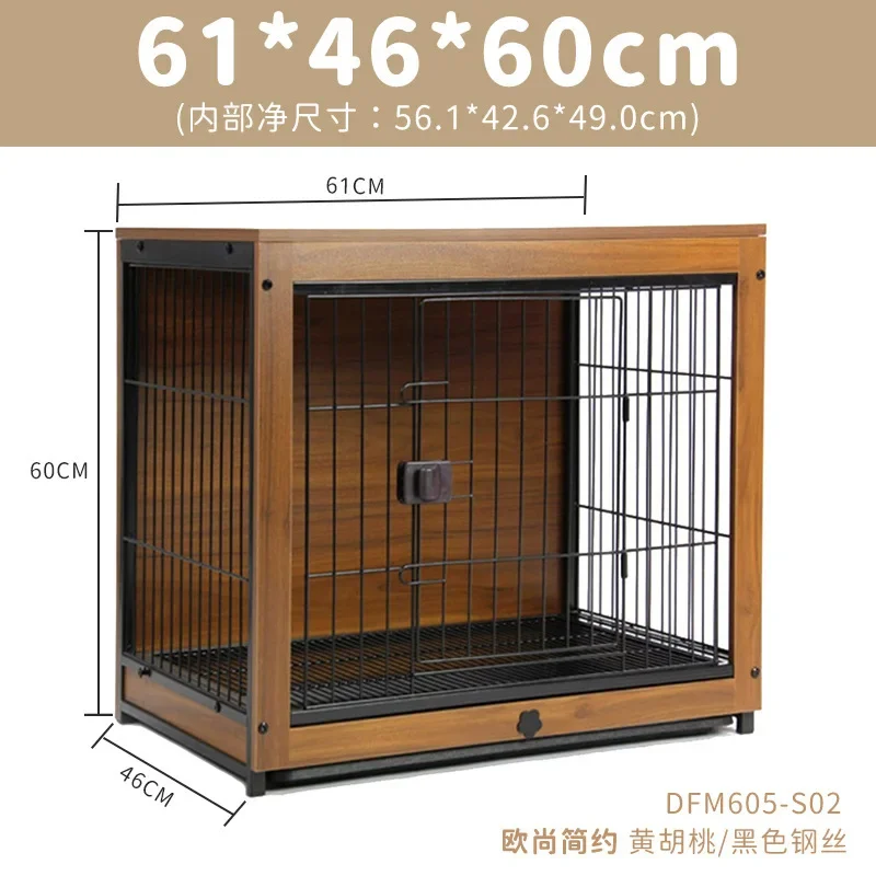 Jaula para perros de madera para mascotas, valla para perros pequeños y medianos para interiores, hogar con separación de inodoro, jaula para gatos y mascotas - imagen 5