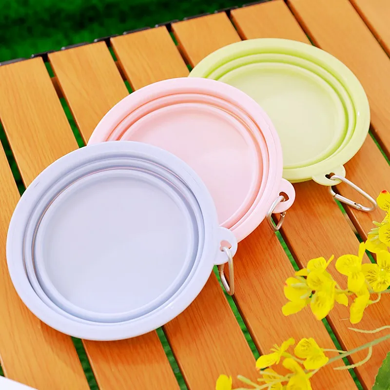 Cuenco para perros, cuenco de comida portátil para perros, cuencos de agua plegables para perros, lavabo de alimentación para caminar, comederos colgantes, contenedor de comida para perros - imagen 4