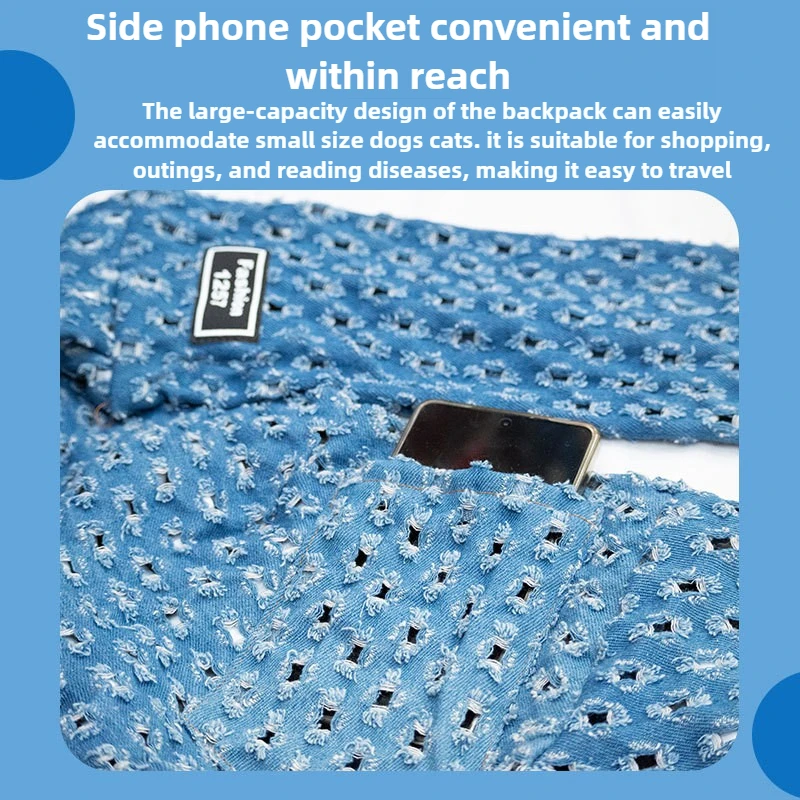 Bolsas cruzadas para transportar mascotas al aire libre, bolsas grandes portátiles transpirables para gatos, bolsa de viaje para caminar, suministros para cachorros pequeños - imagen 5