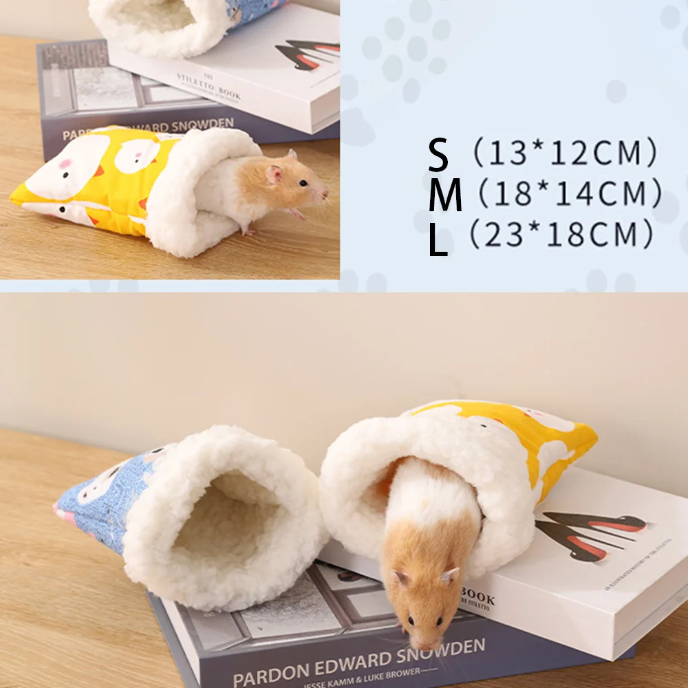 Nido cálido para mascotas pequeñas, casa para hámster, saco planeador de azúcar, saco de dormir dorado para hámster, cama acogedora para hámsteres enanos, suministros para mascotas - imagen 2