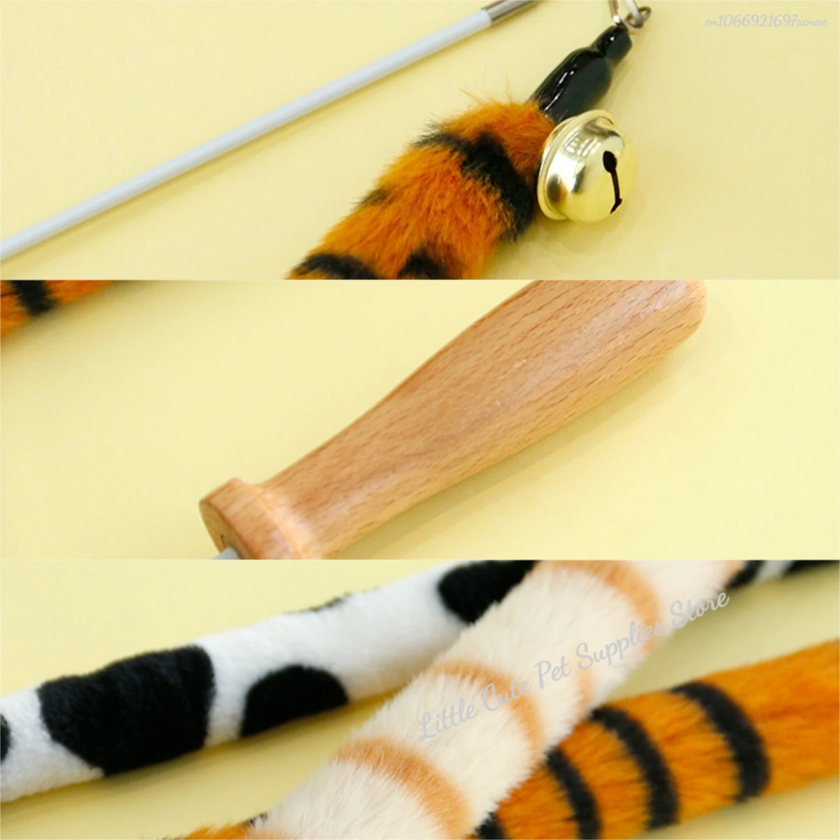 Nuevos juguetes para gatos con rayas multicolores, divertido palo para gatos con campana, juego interactivo, suministros para mascotas, juguete interactivo para gatos, cuerda de oruga - imagen 4