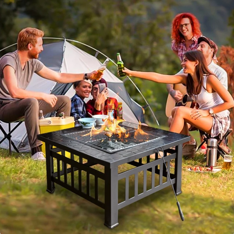Mesa Multifuncional Exterior para Fogatas y Barbacoa - imagen 3