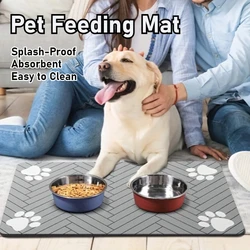 Tapete alimentación perros y gatos con diatomeas lavable secado rápido