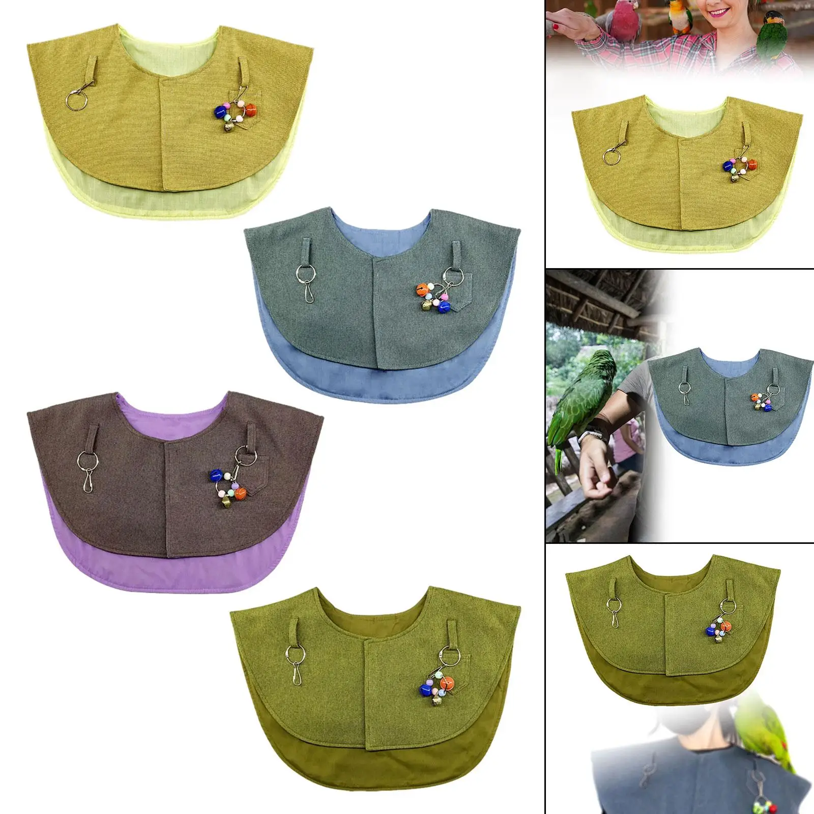 Parrot Anti Scratch Shoulder Protector Training Cape Guard Bird Diaper for Finches Cockatiels Small Medium Parakeets Sun Conures