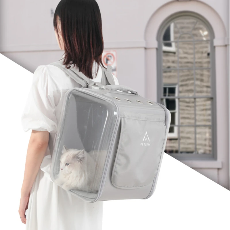 Mochila portátil para perros y gatos, cápsula espacial de alta capacidad para perros, bolso de hombro de viaje portátil, accesorios para ventilar - imagen 3