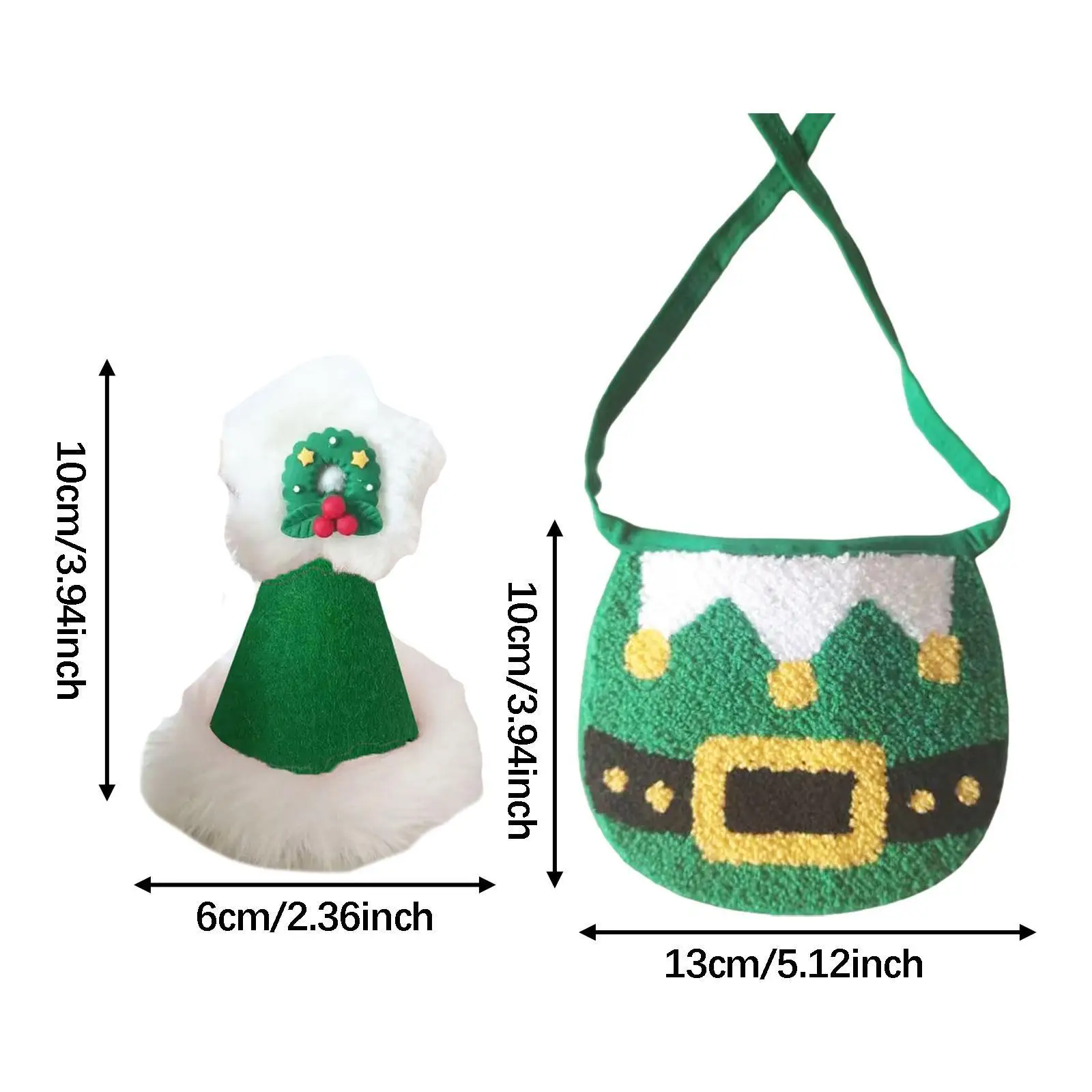 Christmas Pet Bib with Hat Winter for Small Dogs Puppy Cats Gift Fantastic Party Soft Cute Xmas Decor Dog Bandana Easy to Clean