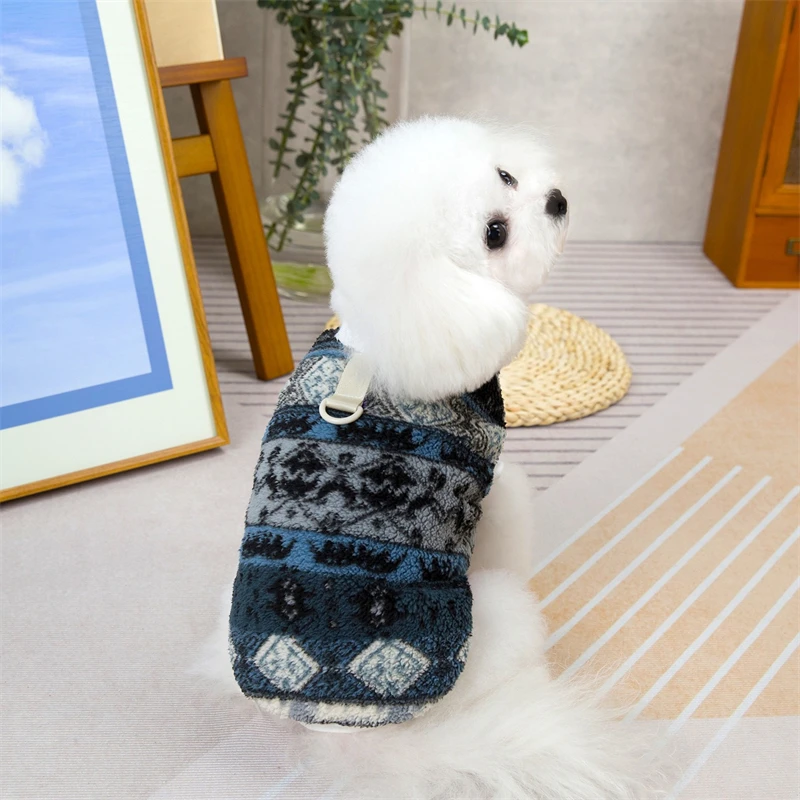 Chaleco terciopelo nórdico para perro pequeño y gato - imagen 4