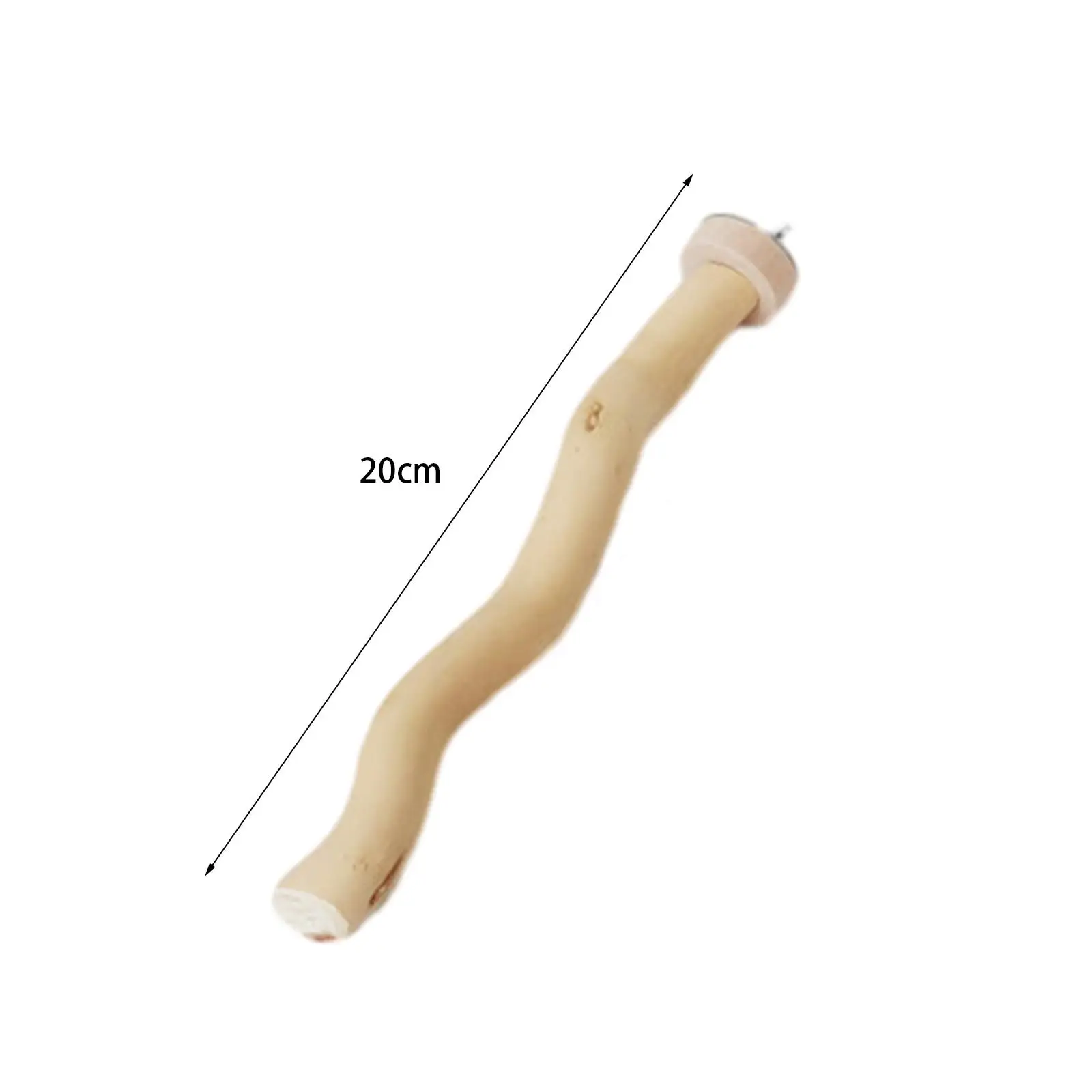 Percha de madera natural para pájaros – Trepa y afila garras - imagen 4