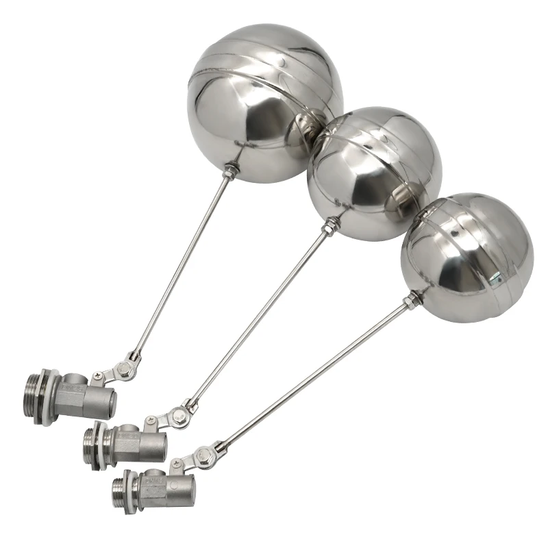 Válvula de flotador de tanque de agua de acero inoxidable, bola de cierre, Control de nivel de agua, válvula de Sensor de flotador de Control de flujo DN15 DN20 DN25