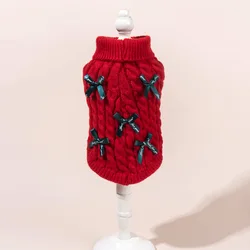 Pijama Navidad con lazo para gatos y perros – Cálida invierno