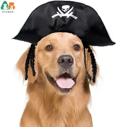 Sombrero pirata ajustable para perros y gatos