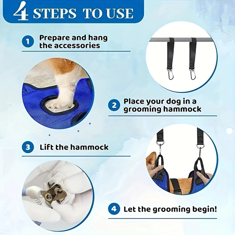 Hamaca peluquería gatos y perros – Gancho para cortar uñas - imagen 2