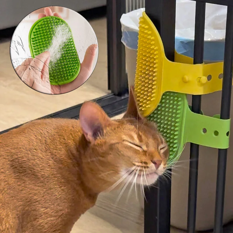 Cepillo rascador para gatos autolimpiable en esquinas de pared - imagen 4