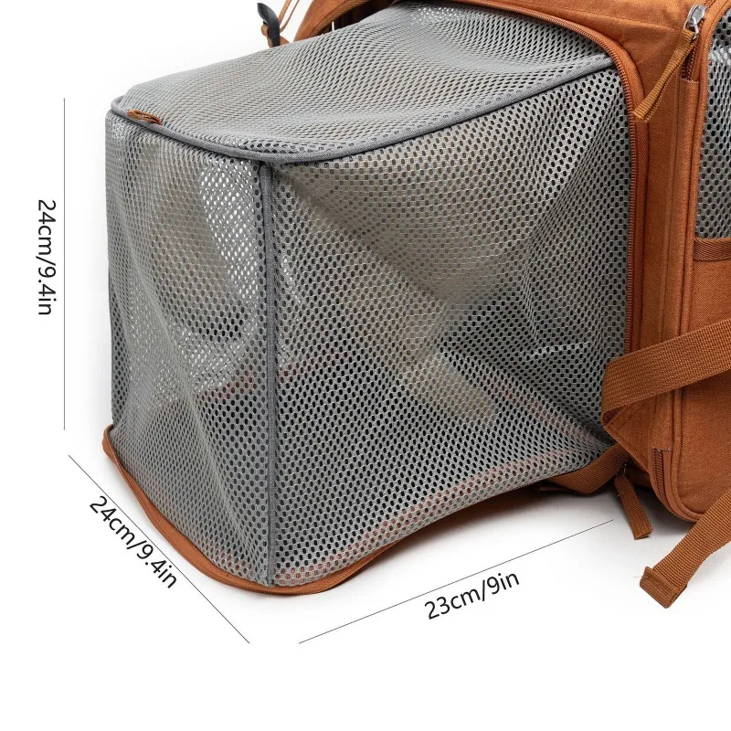 Bolsa transpirable expandible para gatos, mochila portátil para exteriores, bolsas para gatos, viaje saliente, gran espacio, mochila para mascotas de lujo - imagen 3