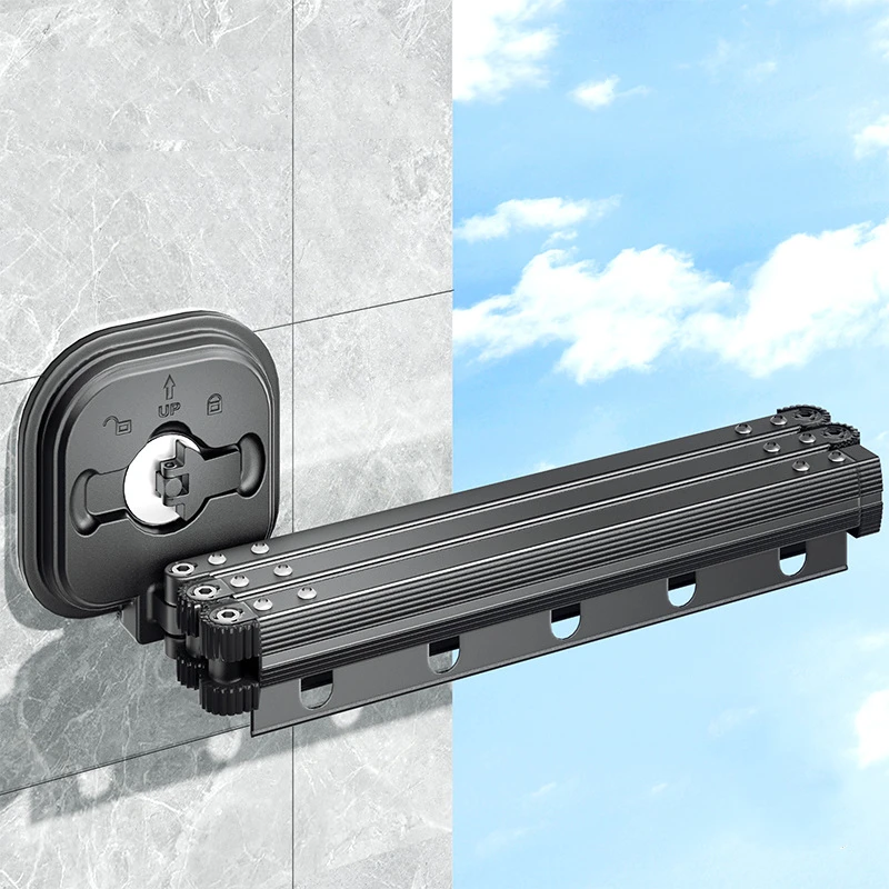 Tendedero de tela retráctil con ventosa, soporte de pared para el hogar, tendedero para secar toallas, ropa de bebé, ahorro de espacio - imagen 4