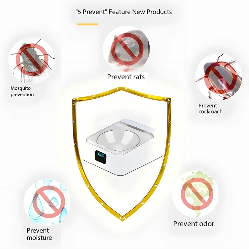 Alimentador inteligente para mascotas, tazón de comida para mascotas con Sensor infrarrojo, contenedor de almacenamiento con tapa de apertura automática, dispensador de comida para perros y gatos a prueba de humedad - imagen 5
