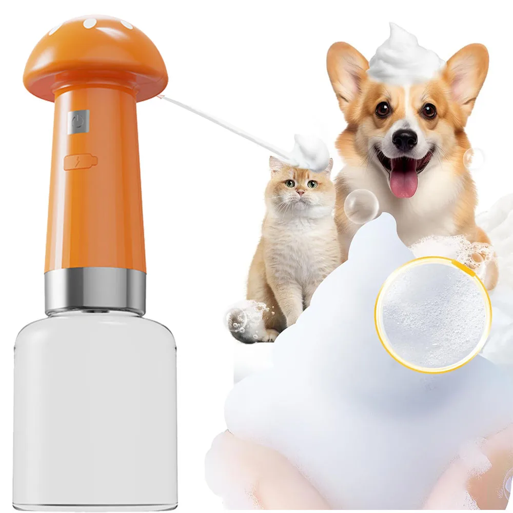Máquina eléctrica de espuma para limpieza de perros, dispensador automático de jabón para baño, botella mezcladora de champú recargable para mascotas para limpieza