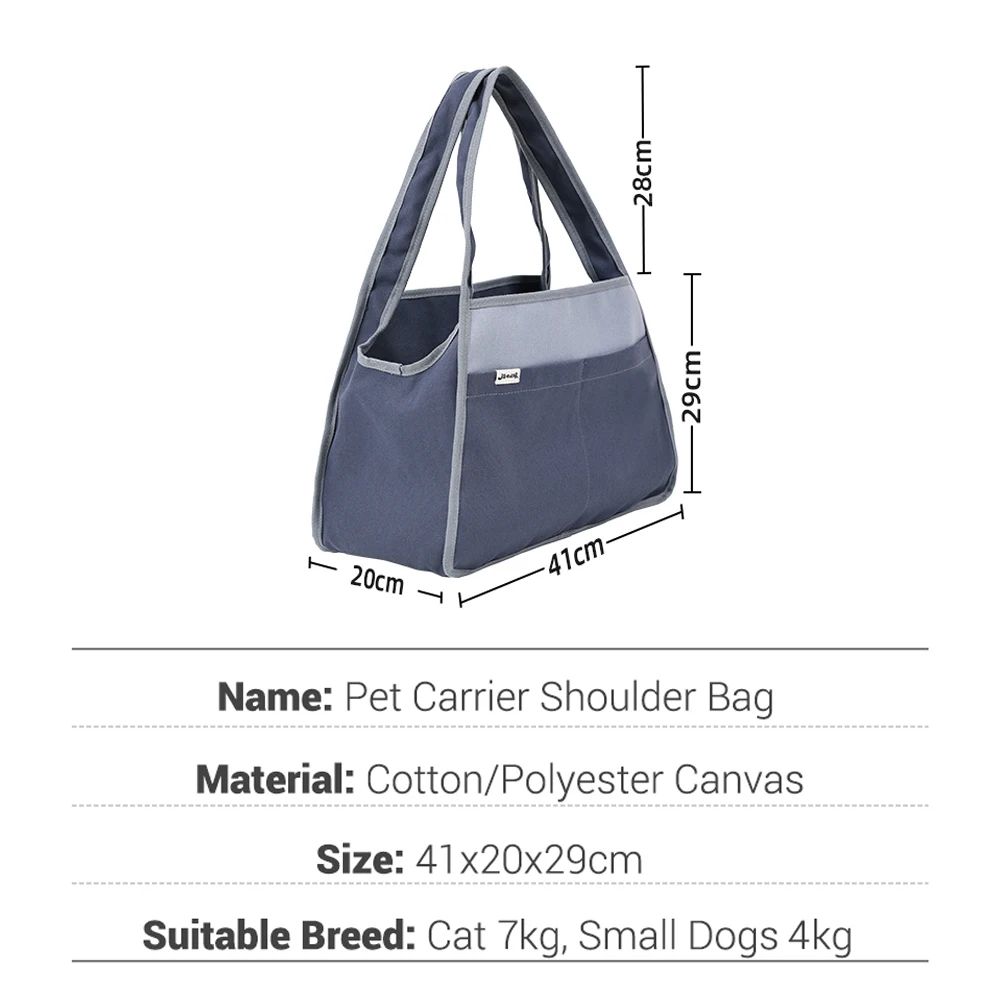 Bolsa de transporte de lona para perros pequeños, bolso de viaje transpirable de cara suave para gato o cachorro, portador de hombro ligero para mascotas, Verano - imagen 2