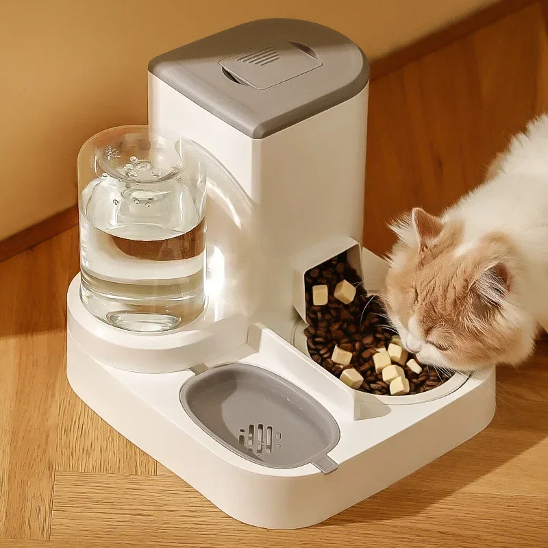 Cuenco de agua 2 en 1 para gatos, cuenco, dispositivo para perros, alimentación de mascotas y suministros, lavabo de alimentación automática, dispensador, - imagen 2